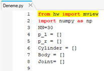 MotionSolve Python arayüzüne erişim komutu