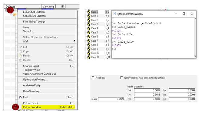 Altair MotionView Python Penceresi