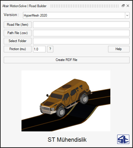 Altair MotionSolve Road Builder Uygulaması