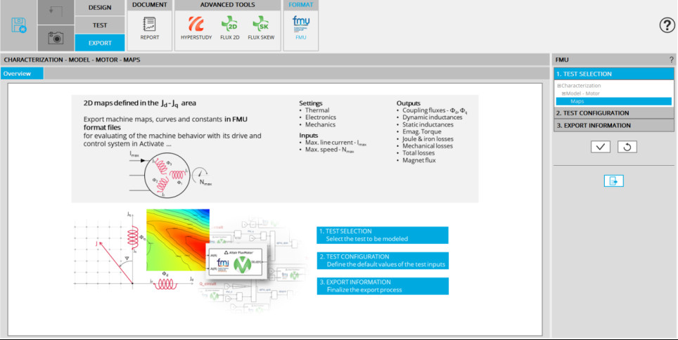 Altair FluxMotor FMU formatında export etme
