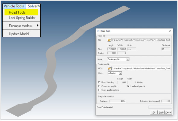 Altair MotionSolve Road Tools