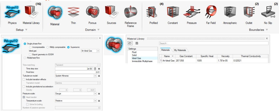 HyperWorks CFD sıkıştırılabilir akış tanımlama