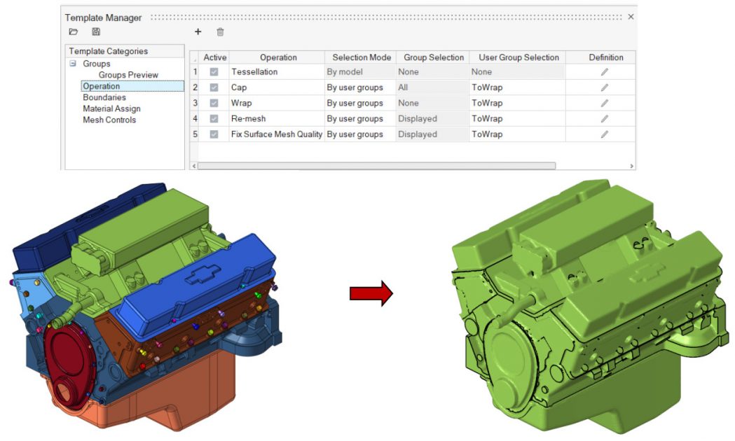 Altair HYperWorks CFD - ŞAblon yöneticisi