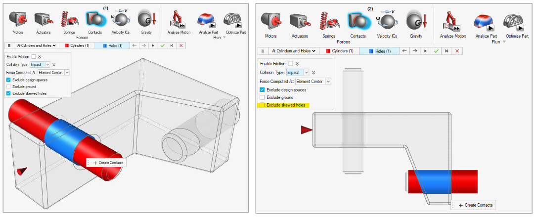 Altair Inspire Motion Contact Tanımlama