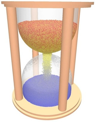 Altair EDEM kum saati tanecik simülasyonu