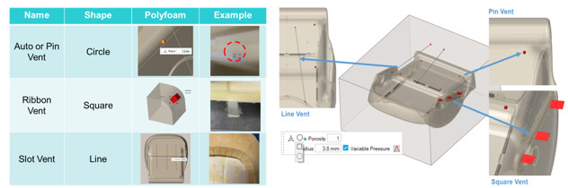 Altair PolyFoam birden fazla hava deliği tanımlama