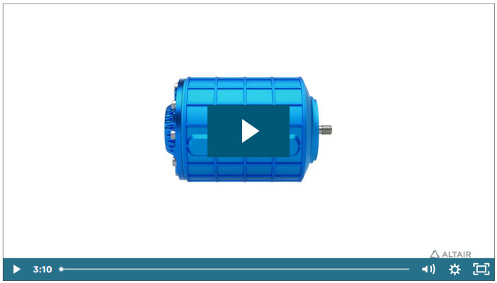 Altair elektrikli motor multi fizik analiz