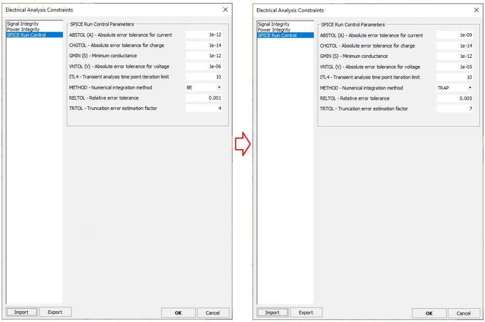 Altair PollEx SI spice parametresi