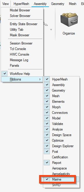 Altair HyperWorks Marine Ribbons