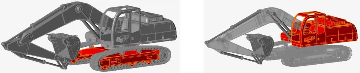 Ekskavatör mekanik sistem simülasyonu modeli