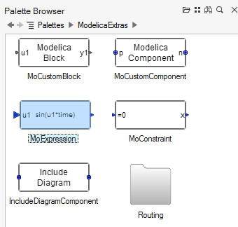 Altair Activate 2021 Modelica extras paleti