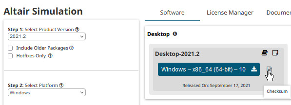 Altair HyperWorks kurulum dosyası hash kodu