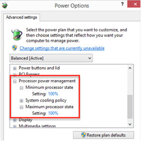 HyperWorks için CPU güç ayarları