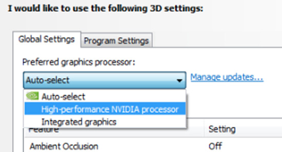 HyperWorks için Nvidia yüksek performans ayarı