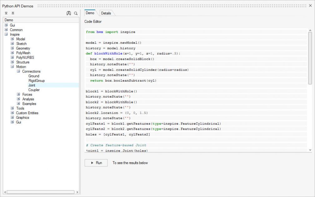 Altair Inspire Python API örneği