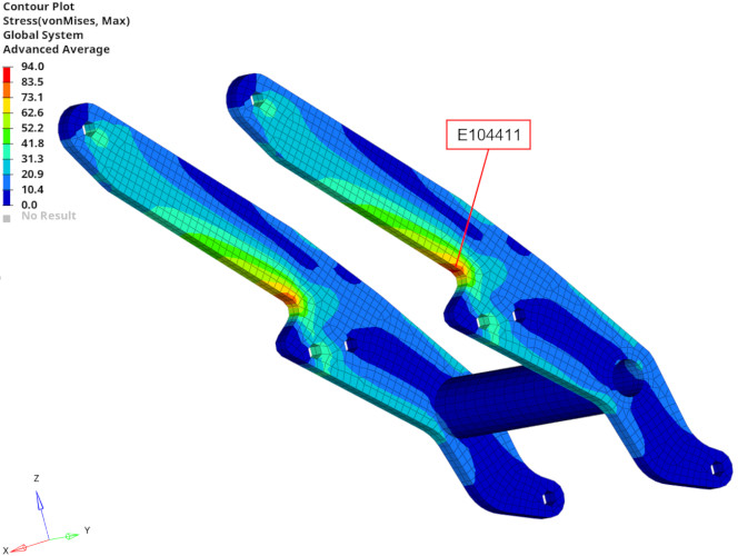 BOM parçası gerilme analizi sonucu