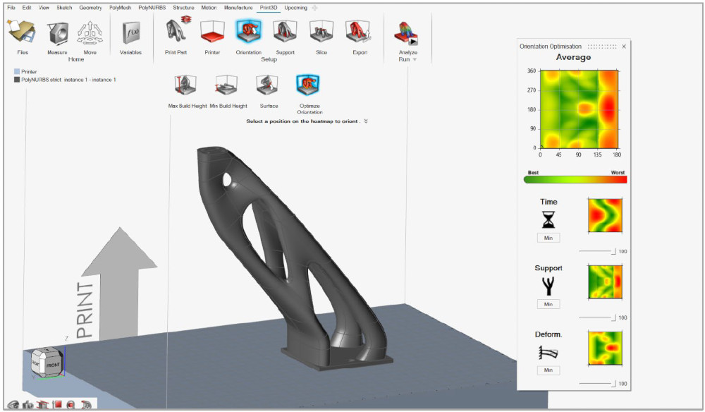 Altair Inspire Print3D konumlandırma optimizasyonu
