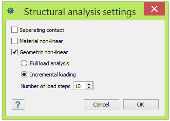 Altair SimSolid 2021.1 nonlinear analiz, artımlı yükleme