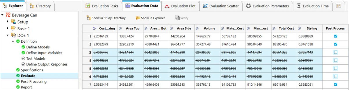Post-processing için verileri devre dışı bırakma - Altair HyperStudy