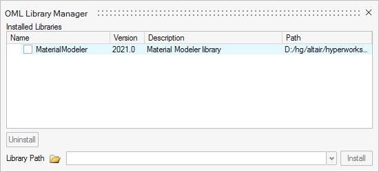 Altair Compose kütüphane yükleme penceresi
