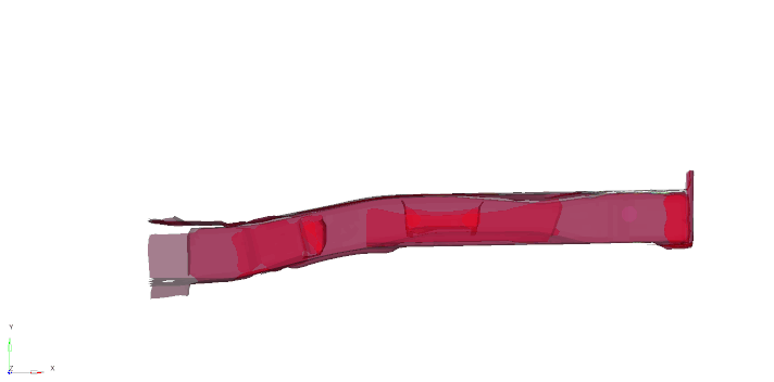 Front rail çarpışma optimizasyonu - Altair Radioss