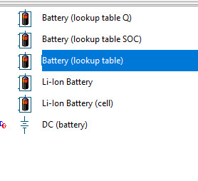 Altair PSIM batarya modelleri